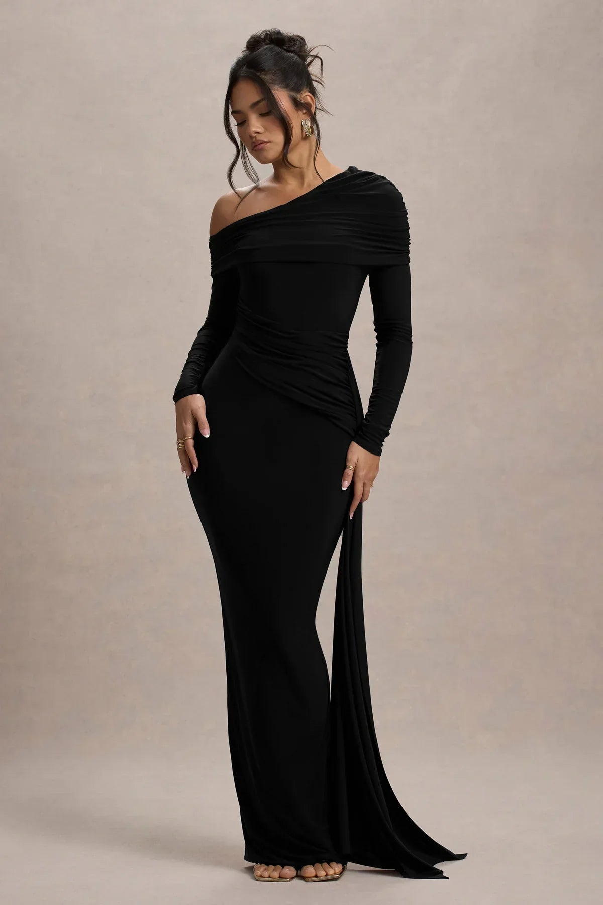 WW | Schuppen Falten Maxi Kleid