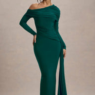 WW | Schuppen Falten Maxi Kleid