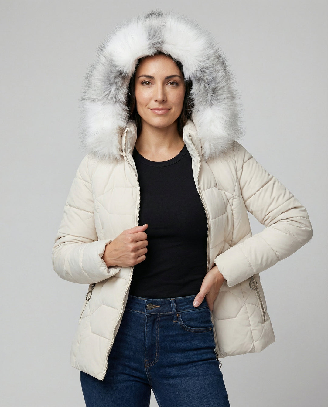 W&W Mode | Stilvolle Winterjacke damen mit Fellkragen