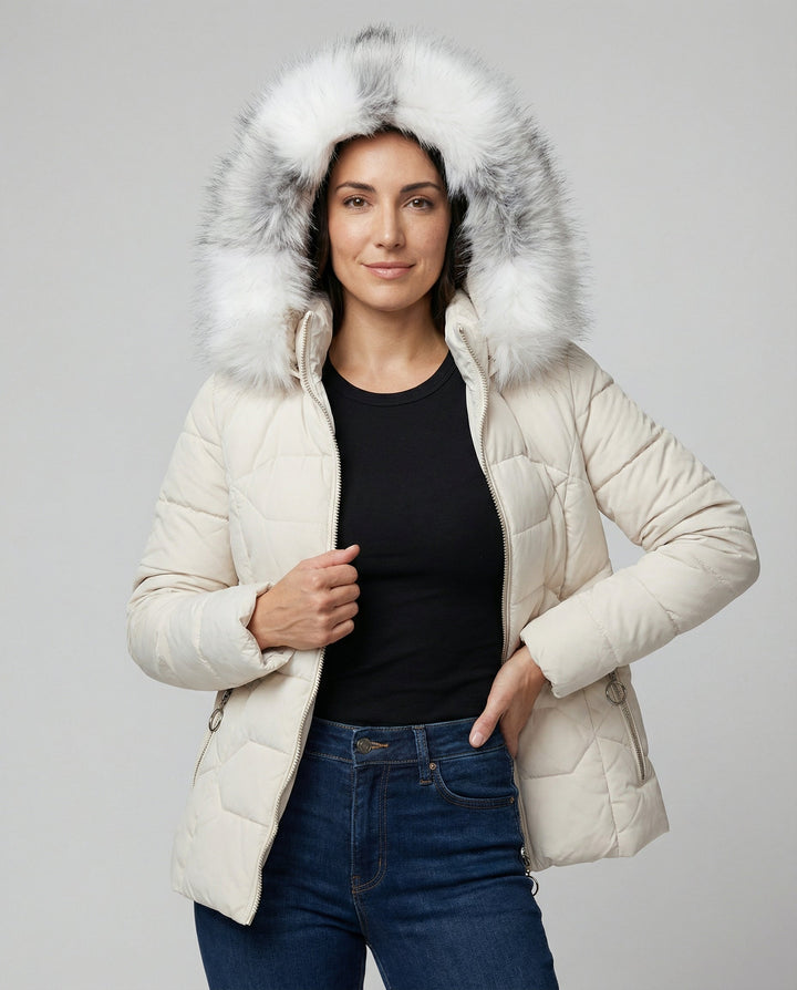 W&W Mode | Stilvolle Winterjacke damen mit Fellkragen