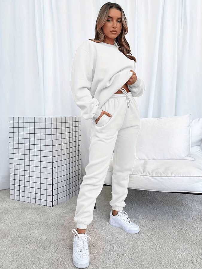 W&W Mode | Jogging Satz Bequem Übergröße Damen Lässig Chi
