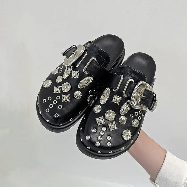 Damen orthopädische Punk-Pantoffeln mit rutschfester Sohle