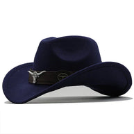 WW | Western-Stil Filzhut Mit Stier-Schnallenband