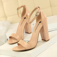 WW | Buckle Block High Heels Pumps