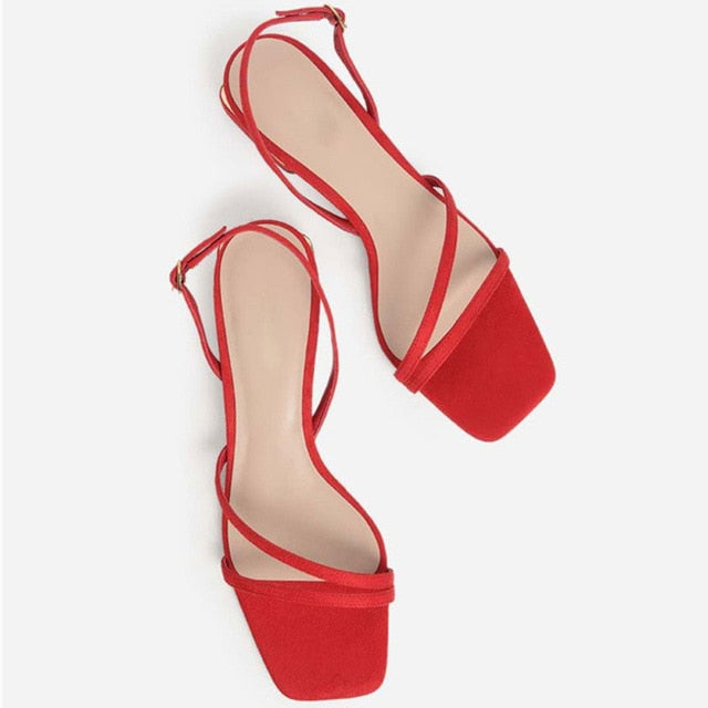 Damen Gladiator-Sandalen mit niedrigem Blockabsatz