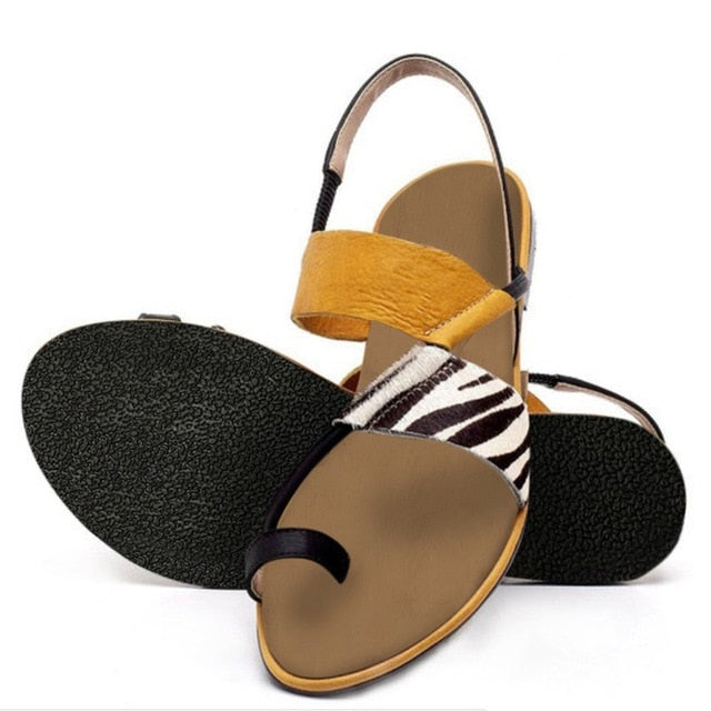 WW | Bequeme Einzigartige Farbenfrohe Riemensandalette