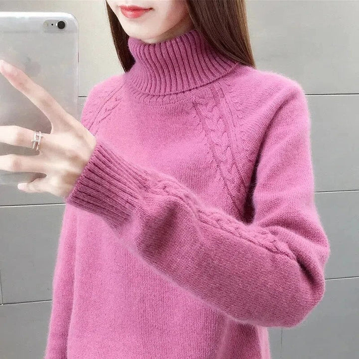 W&W Mode – Eleganter Rollkragenpullover für Damen