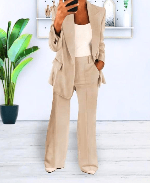 W&W Mode | Damen Blazer Bequem & Schick Blazer Satz Lässiges & Formelles Outfit