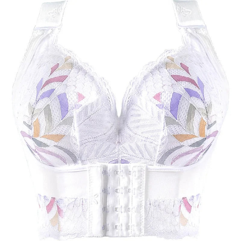 Damen Push-up-BH aus Spitze mit Bügel und Blumenmuster