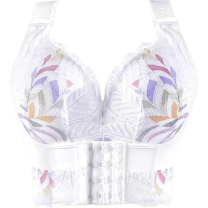 Damen Push-up-BH aus Spitze mit Bügel und Blumenmuster