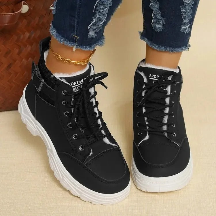 WW | Sportliche Platform Stiefel Mit Schnürsenkeln Für Damen