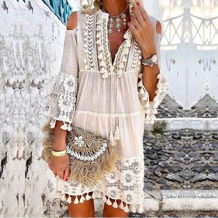 WW | Mini Kleid mit Boho Spitze