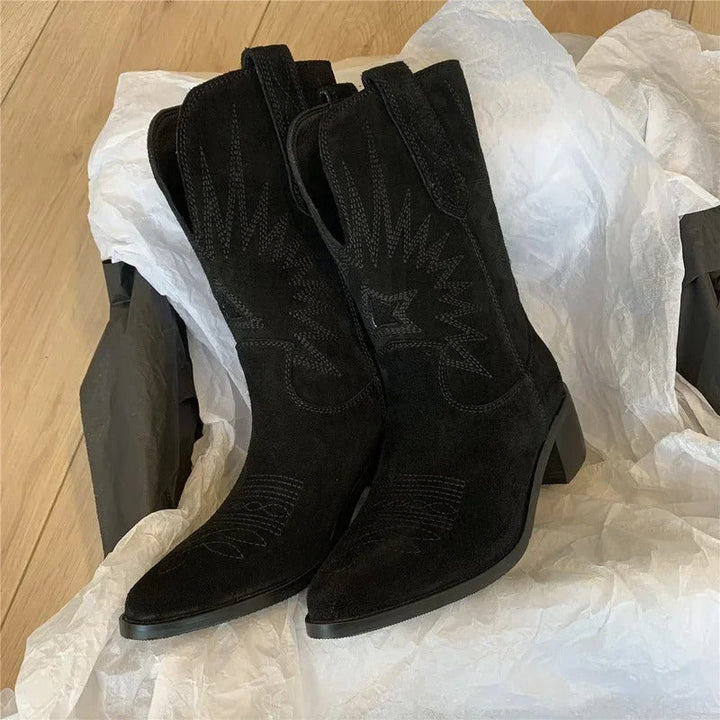 W&W Mode | Westernstiefel Aus Besticktem Leder