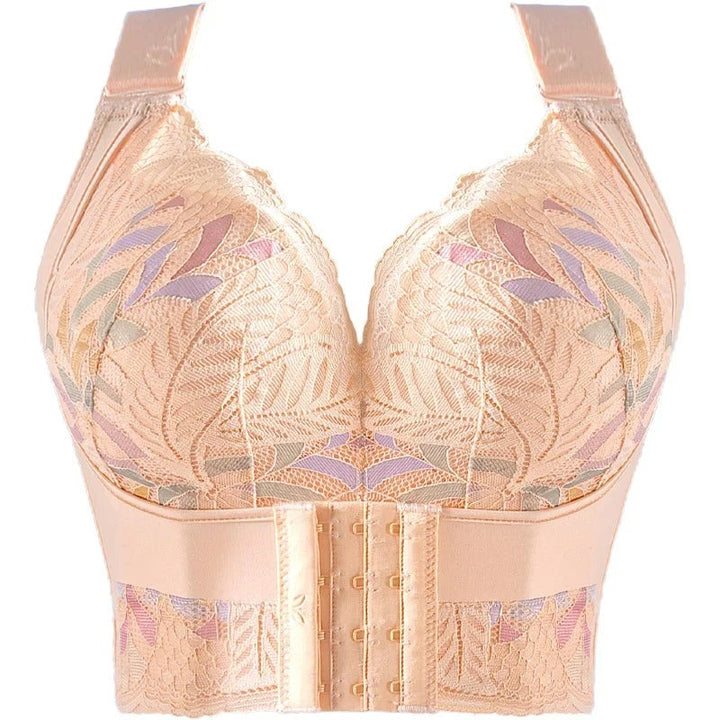 Damen Push-up-BH aus Spitze mit Bügel und Blumenmuster