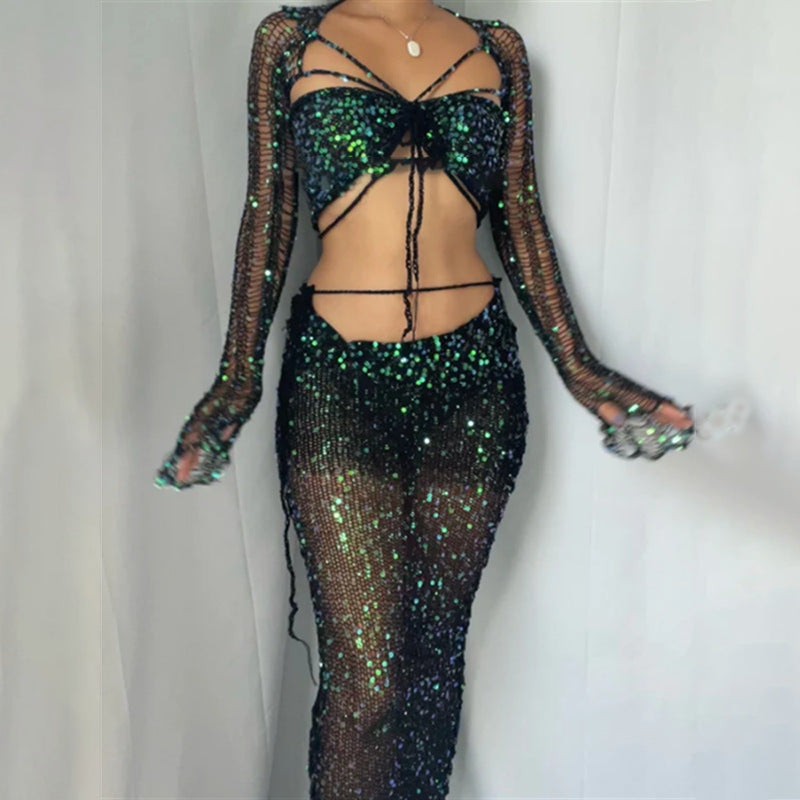 Damen Kleid aus Polyester für Frühling und Sommer