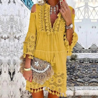 WW | Mini Kleid mit Boho Spitze