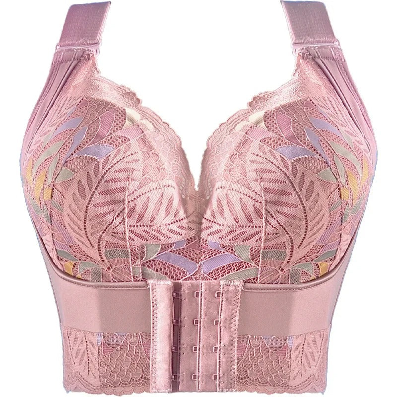Damen Push-up-BH aus Spitze mit Bügel und Blumenmuster