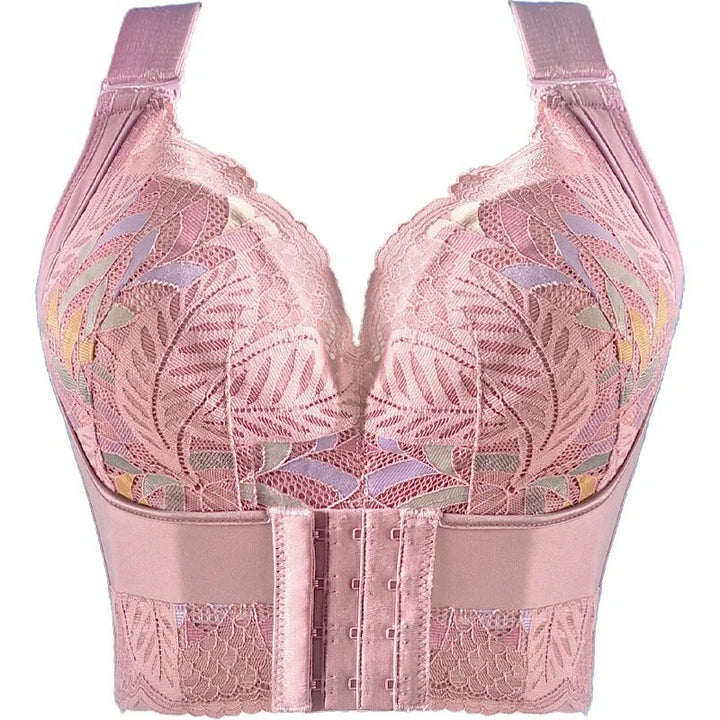 Damen Push-up-BH aus Spitze mit Bügel und Blumenmuster
