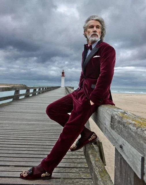 WW | Samtblazer Für Herren Mit Schmaler Passform