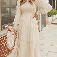 WW | Midi-Kleid mit Langen Ärmeln und Dinnerjackets