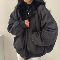 Bequeme doppellagige Winterjacke im koreanischen Stil