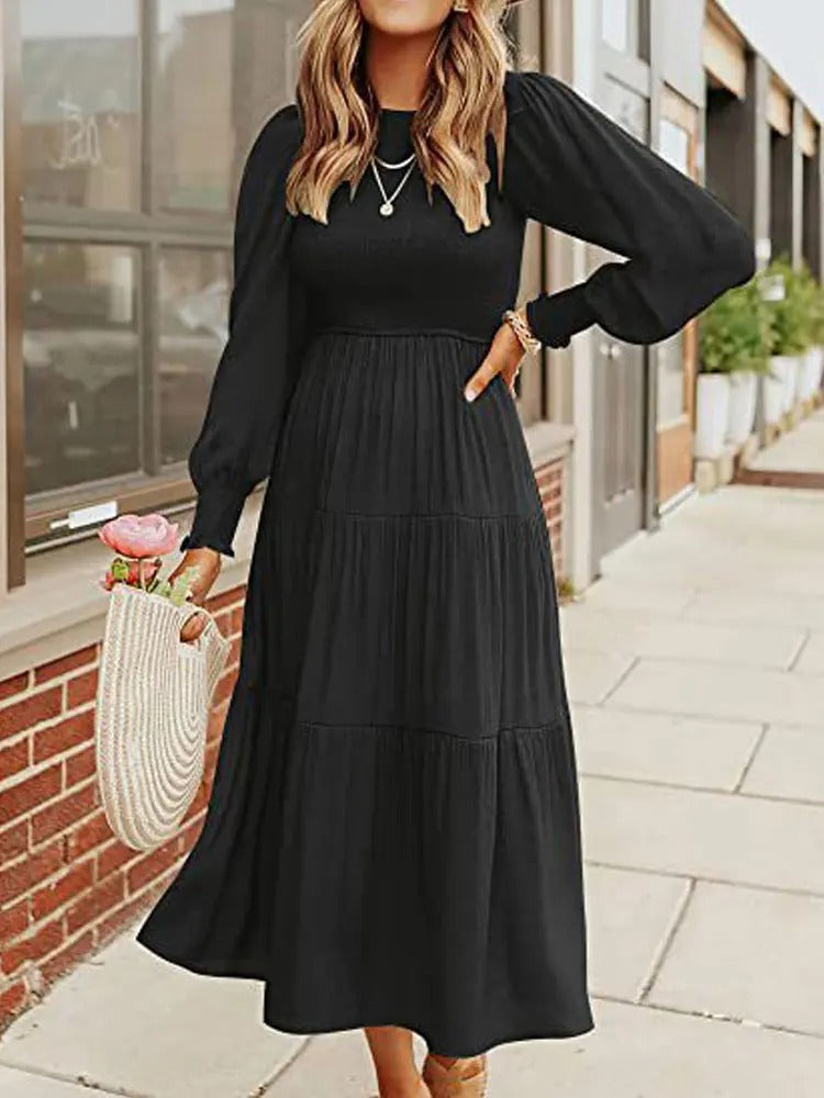 WW | Midi-Kleid mit Langen Ärmeln und Dinnerjackets