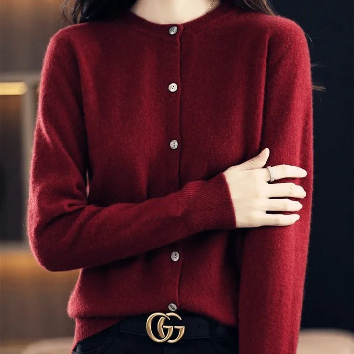 W&W Mode O-Ausschnitt gestrickt Pullover