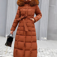 warmer Winterpelzmantel für Damen