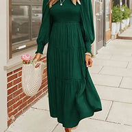 WW | Midi-Kleid mit Langen Ärmeln und Dinnerjackets
