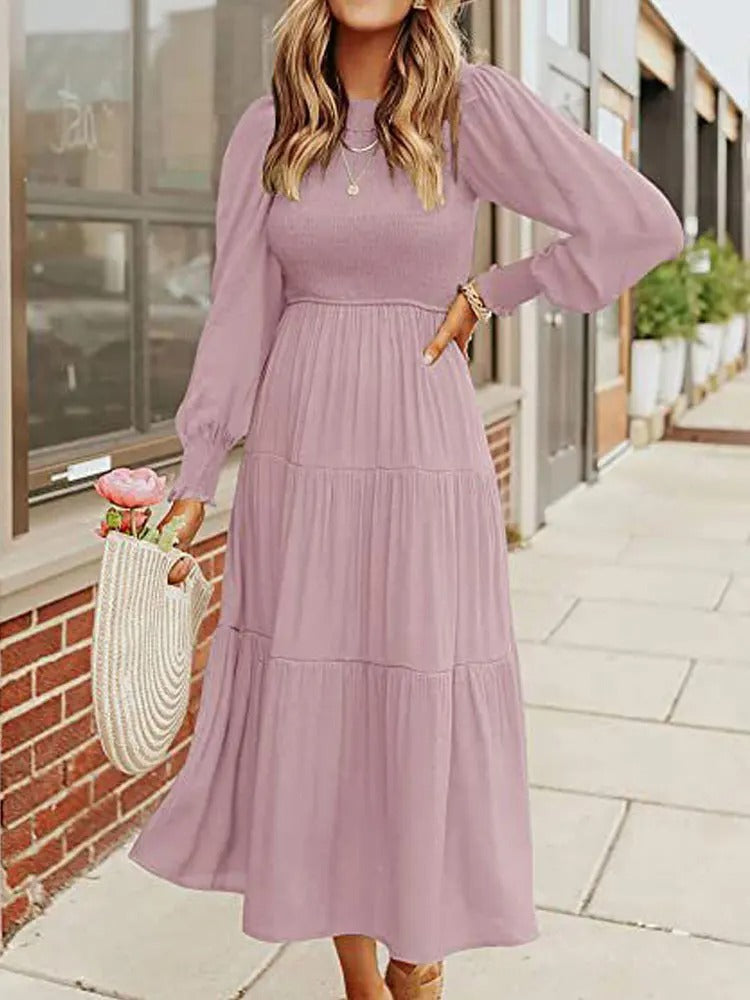 WW | Midi-Kleid mit Langen Ärmeln und Dinnerjackets