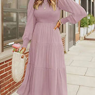 WW | Midi-Kleid mit Langen Ärmeln und Dinnerjackets