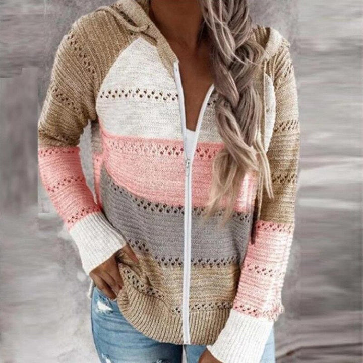 W&W Mode | Bunt gestreifte Strickwesten im Ibiza-Boho-Stil für Damen - Trendy und bequem