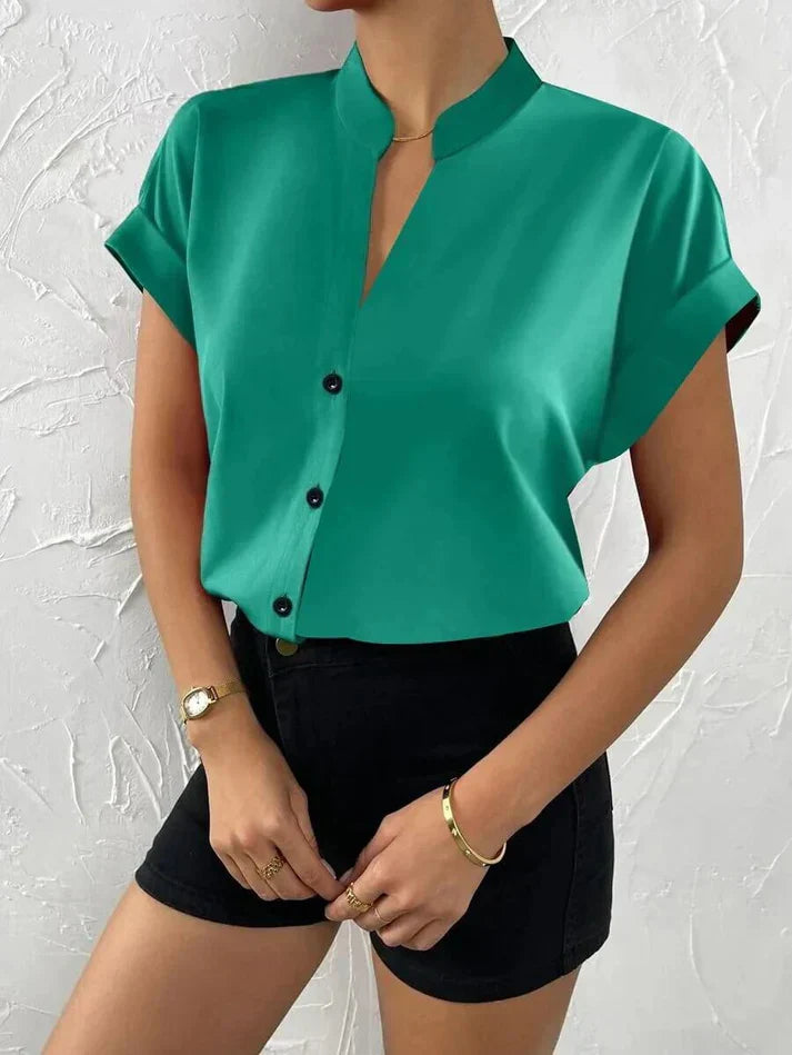 W&W Mode | Elegantes V-ausschnitt Top Für Frauen
