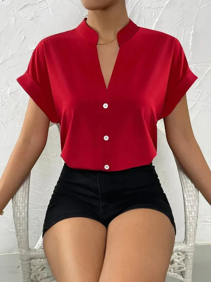 W&W Mode | Elegantes V-ausschnitt Top Für Frauen