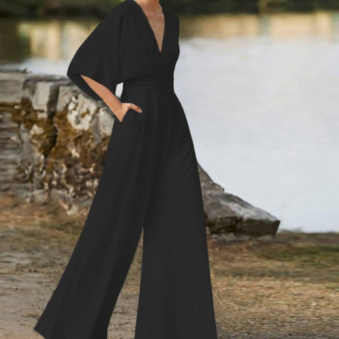 W&W Mode | Jumpsuit mit weitem Ausschnitt für Frauen