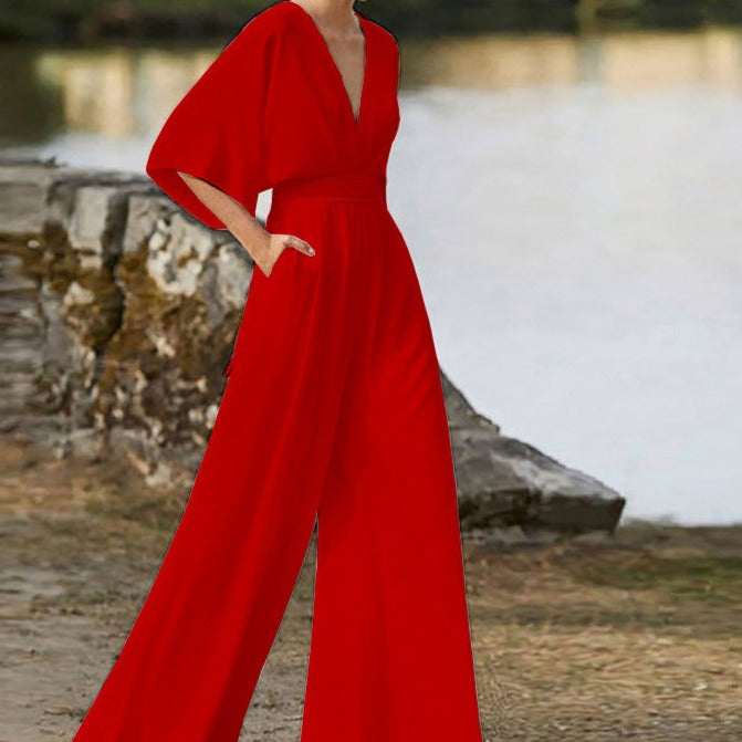 W&W Mode | Jumpsuit mit weitem Ausschnitt für Frauen