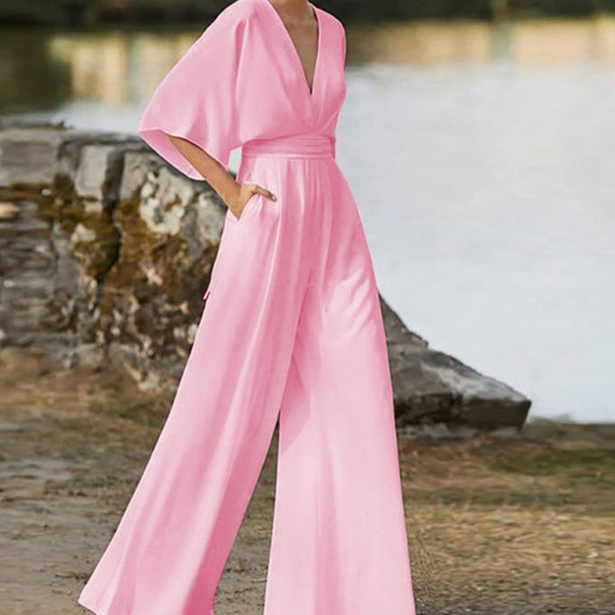 W&W Mode | Jumpsuit mit weitem Ausschnitt für Frauen
