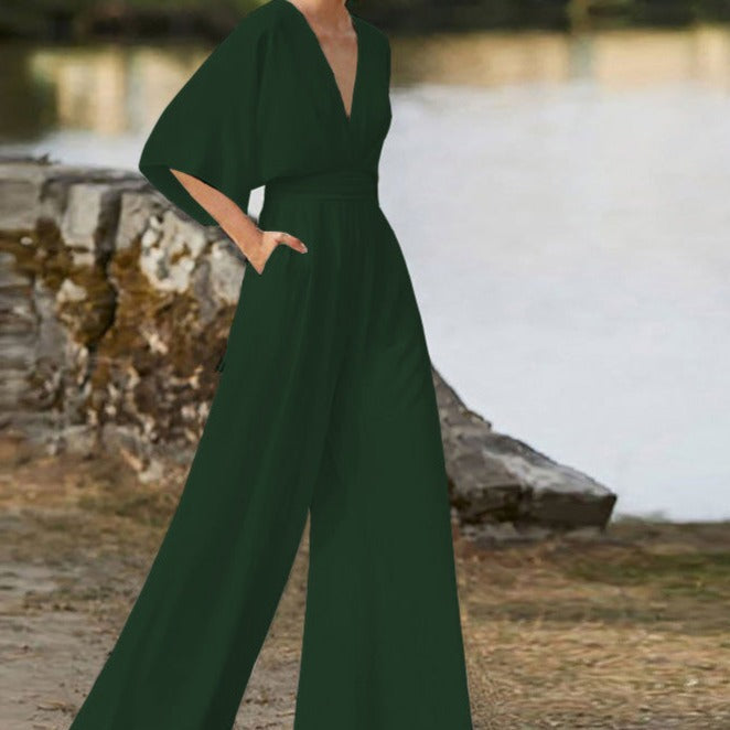 W&W Mode | Jumpsuit mit weitem Ausschnitt für Frauen