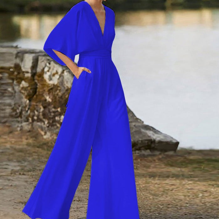 W&W Mode | Jumpsuit mit weitem Ausschnitt für Frauen