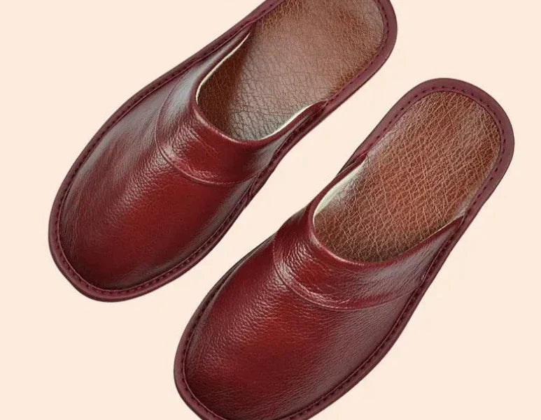 WW | Slip on Hausschuhe Aus Leder Für Herren