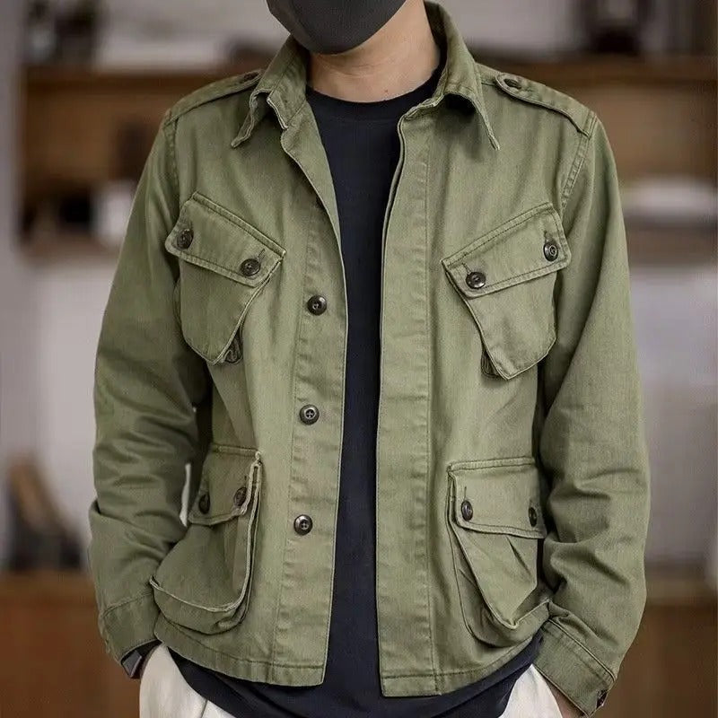 WW | Lässige Multifunktions Grüne Militärjacke Für Männer