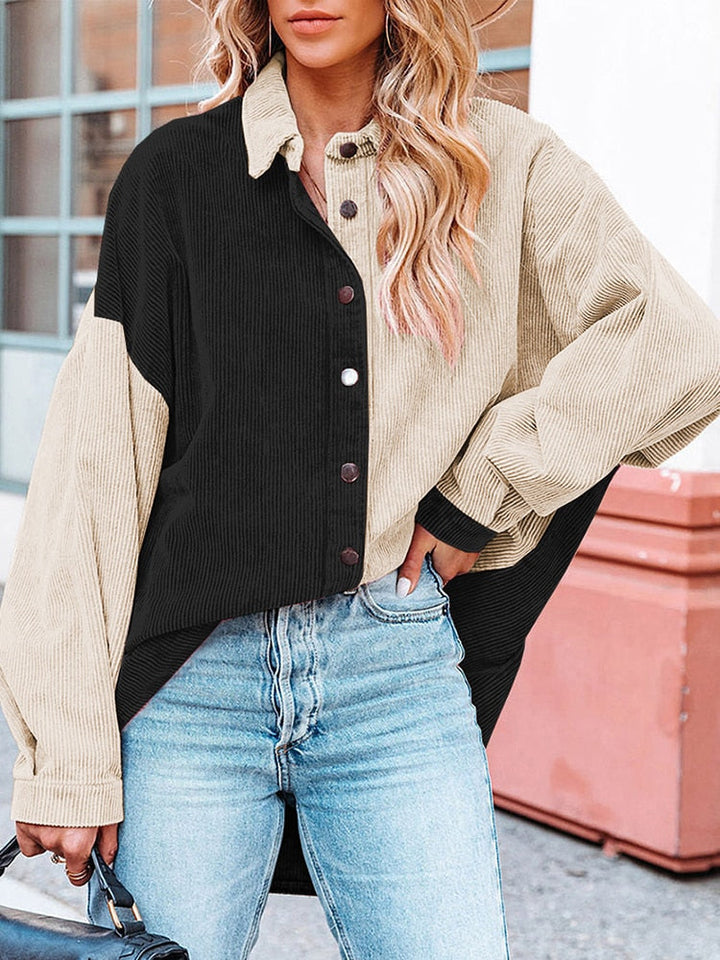 W&W Mode Cordbluse | Moderne gerippte Damenjacke für den Herbst