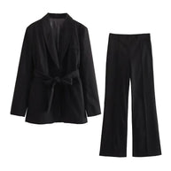WW | Eleganter Blazer Mit Gürtel Und Passender Hose