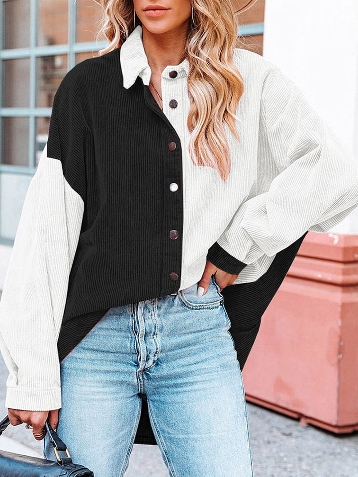 W&W Mode Cordbluse | Moderne gerippte Damenjacke für den Herbst