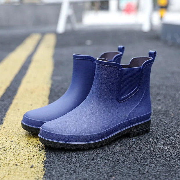 WW | Luxus Halbhohe Wasserdichte Regenstiefel Für Männer