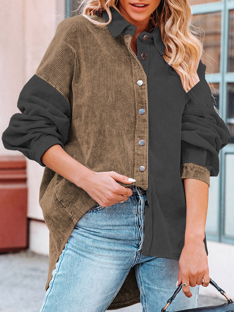 WW Cordbluse | Moderne gerippte Damenjacke für den Herbst
