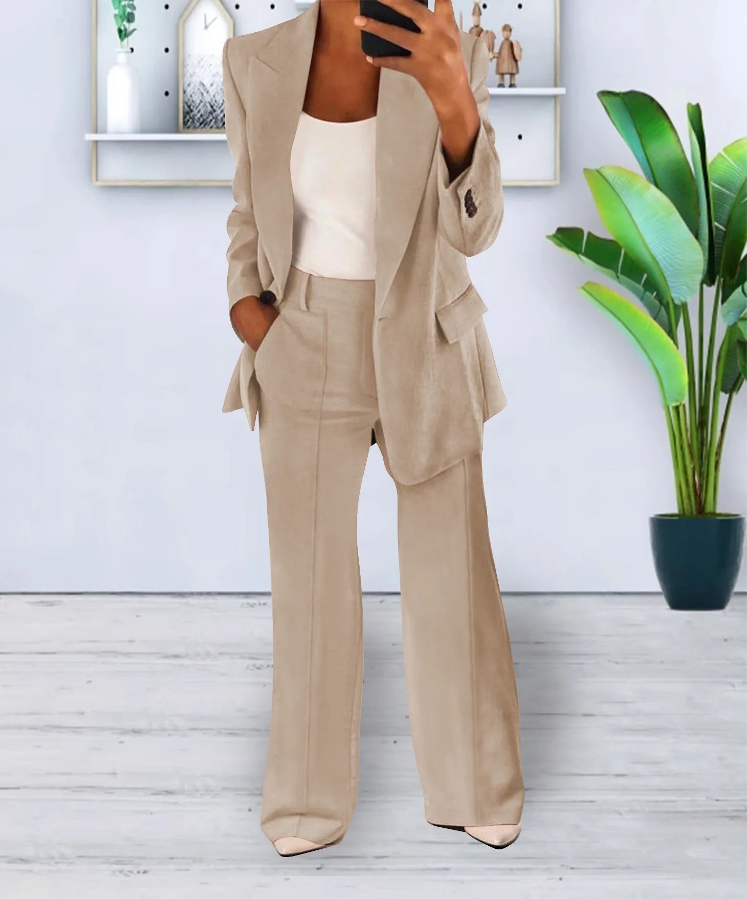 WW - Blazer Und Hose - Klassiker - Vielseitiges Design, Hochleistungsstoff - Ideal Für Geschäft Für Damen