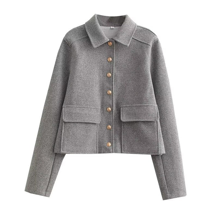 W&W Mode Jacke | Hochwertige Kurzjacke in Wolloptik für den Herbst