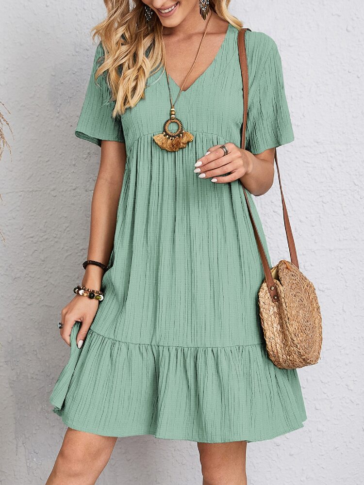 WW | Weites Kleid Mit V-Ausschnitt