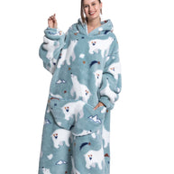 WW | Fleece Hoodie Decke Für Den WINTER